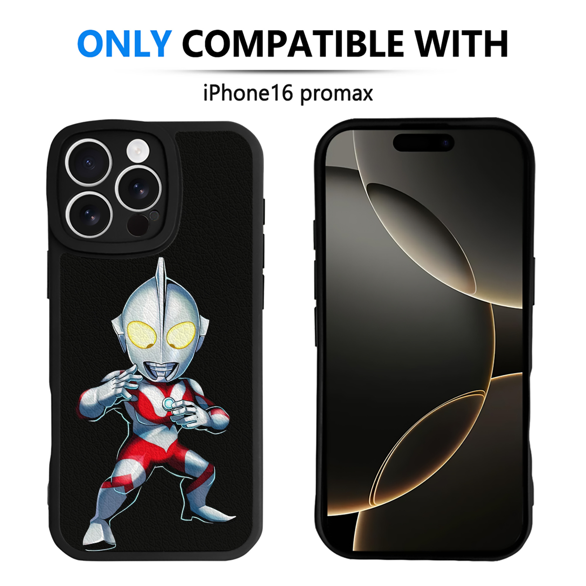 （画像用） ウルトラマン Ultraman 【iPhone 16シリーズ対応】シリコンスマホケース（レザー調） 材質：シリコン